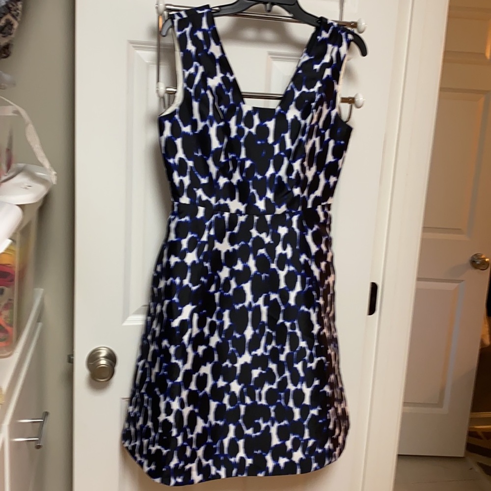 New w/tag Kate Spade, Leopard Fit and Flare Be Daring Dress, Size 4, Deep Indigo